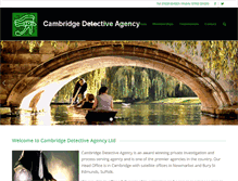 Tablet Screenshot of cambridgedetectives.com